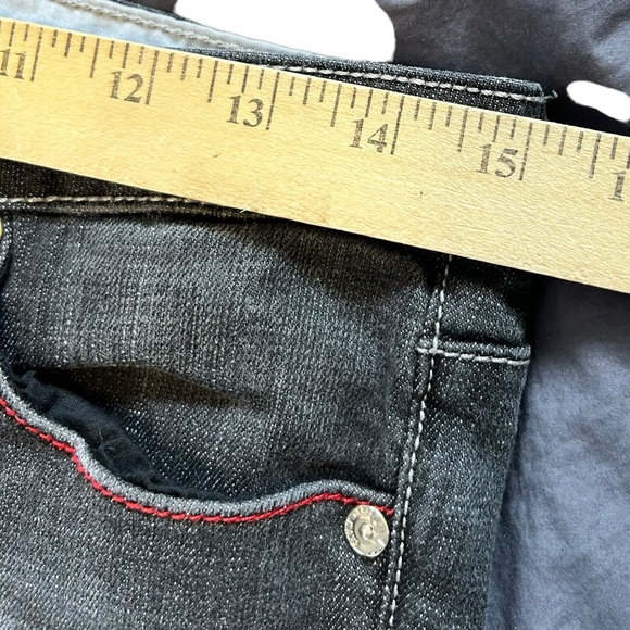 Pepe jeans black wash with embroidered pockets size 27 - Picture 2 of 11